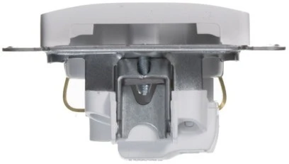 Розетка встраиваемая с заземлением (белый) Systeme Electric Glossa GSL000143