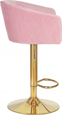 Стул барный DOBRIN DARCY GOLD (розовый велюр (1922-16)) 5025_GoldBase-LM GOLD, цвет сиденья розовый (1922-16), основания золото