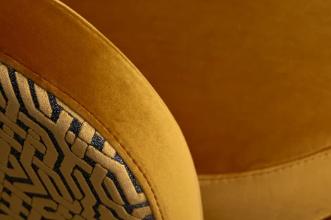 Кресло Napoli вращающееся, велюр принт Pad31+Latt ORANG 76*76*76см Garda Decor