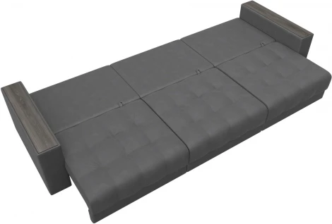 Диван прямой с декором Лига-049 НПБ Лонг Лига Диванов (Замша) арт.128445