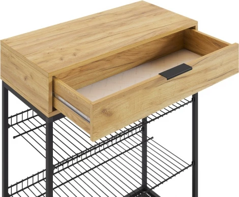 Обувница Краш, цвет черный муар/дуб крафт золотой Mebelson (арт.LMN-13.2555)