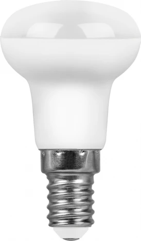 Лампочка светодиодная груша белая колба E14 5 Вт 6400K холодное белое свечение Feron 25518