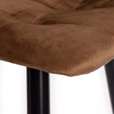 Стул барный CHILLY (mod.7095б) / 1 шт. в упаковке (Ткань,Металл /Коричневый,Черный)