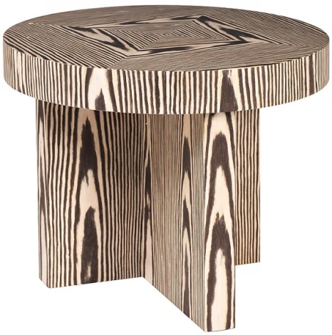 58DB-23180 Стол журнальный Zebrano d60*52см Garda Decor