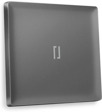 Лицевая панель Ambrella Volt ALFA (Антрацит серый) для 1-клавишных выключателей с подсветкой QUANT AP6520