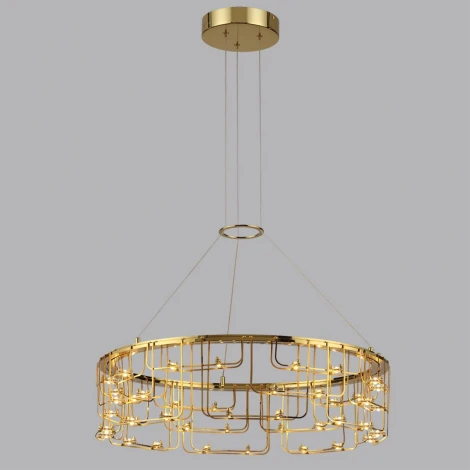 Подвесной светильник Odeon Light Zaha 7060/44L нерж/сталь золото IP20 LED 44W 3960Лм 3000K 220V (на тросе)