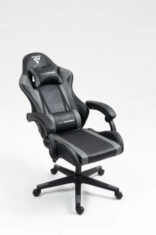 Кресло спортивное TopChairs Commander черно-серый арт.УТ000039476