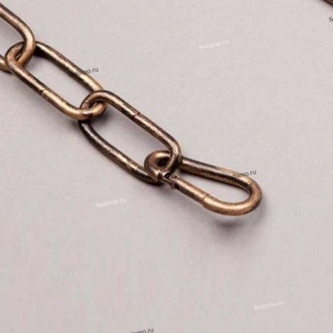 Цепь для люстры с двумя карабинами Eurosvet, бронза