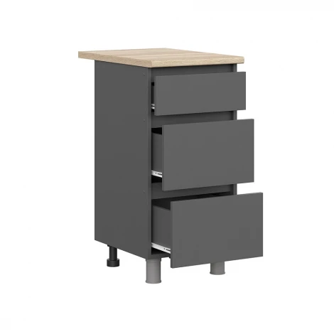 Модульная Кухня Денвер Арника 1,4 м, Графит