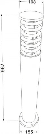 Наземный светильник Maytoni Bronx O576FL-01GR1 (220V, круглые, IP54)