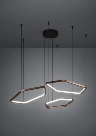 Подвесной светильник светодиодный Eglo Estrella 390505 с регулировкой цветовой температуры 1X50W LED 2200-6500K 8700lm алюминий, сталь, бронзовый, черный, белый