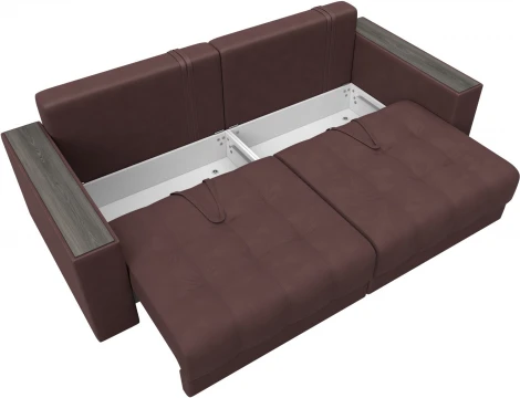 Диван прямой с декором Лига-049 НПБ Лига Диванов (Замша) арт.128409