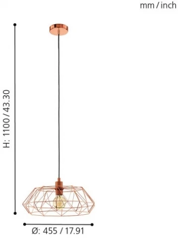 Подвесной светильник Eglo Carlton 2 49488 (220V, на проводе)