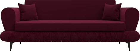 Диван-книжка Лига-045 (Бордовый/Микровельвет) Лига Диванов арт.122331