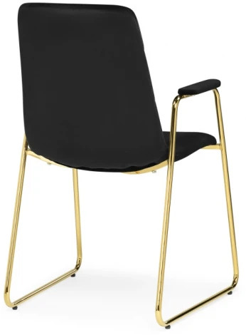 Стул Woodville на металлокаркасе Lana black / gold 15544
