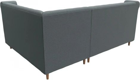 Диван кухонный угловой Бронкс правый угол (Серый/Рогожка) Лига Диванов арт.123824