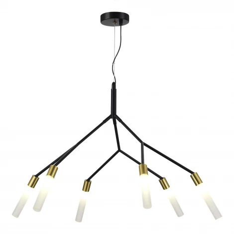 Подвесной светильник Evoluce Kaito SLE1129-403-06 Черный, латунь/Белый G9 6*5W (220V, на тросе)