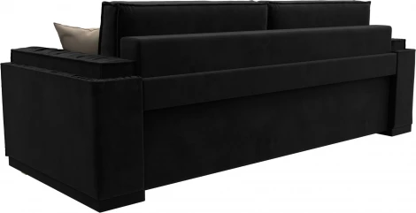 Диван прямой Лига-044 (Черный,Бежевый/Велюр) Лига Диванов арт.122255