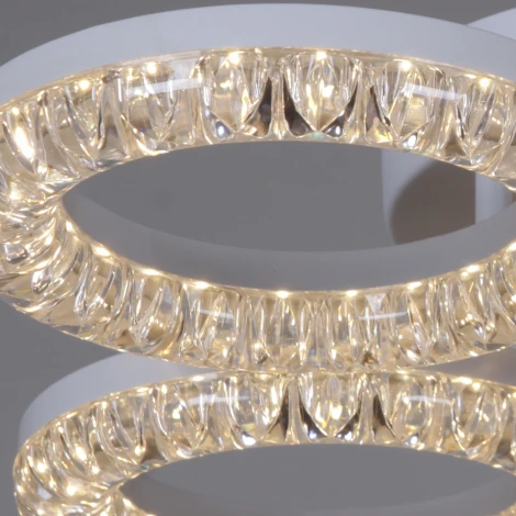 Потолочная люстра светодиодная на штанге с пультом регулировкой цветовой температуры, яркости и ночным режимом Reluce 09847-0.3-04A WH