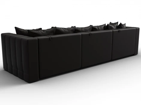 Диван прямой Лига-052 НПБ Лонг (ЛДСП,Брус,Фанера/Пластик/Экокожа/Коричневый) Лига Диванов 129907