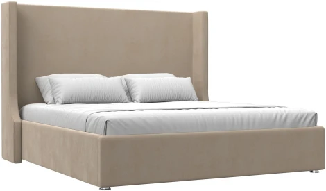 Кровать интерьерная Ларго 180 (Бежевый/Велюр) Лига Диванов арт.120723
