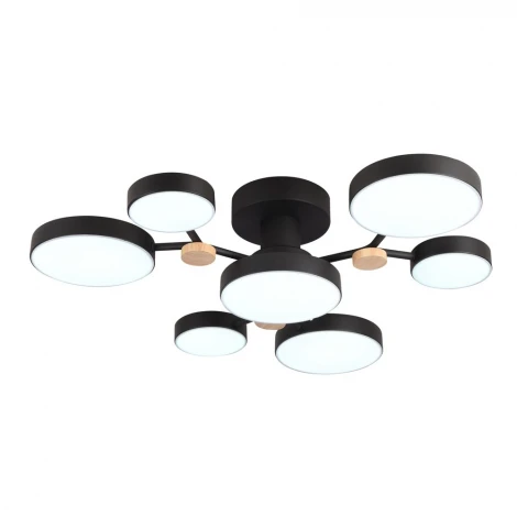 Потолочная люстра светодиодная с пультом с регулировкой цветовой температуры и яркости LED4U LED4U L3201-700 BK