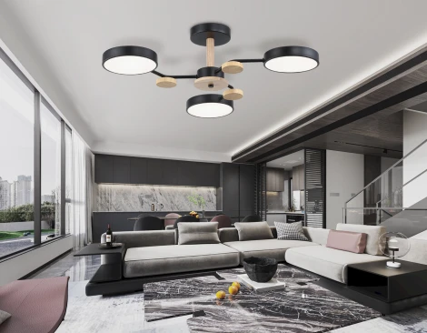 Потолочная люстра светодиодная на штанге с регулировкой цветовой температуры Ambrella COMFORT FL4857 (220V)