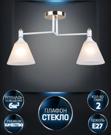 Потолочная люстра Wedo Light Anneta WD3619/2C-WT-FGD-WT