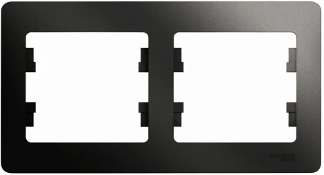 Рамка на 2 поста (антрацит) Systeme Electric Glossa GSL000702