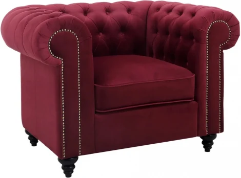 Кресло Chester Classic ОГОГО (арт.333393), (Ткань/Красный)