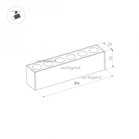 Трековый светильник магнитный Arlight 034207 (LED, 24V)