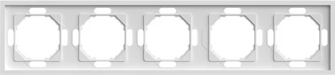 Рамка на 5 постов (белый) Stekker Эмили 49888