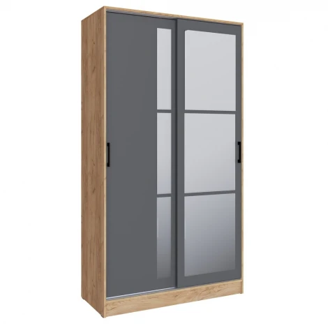 Шкаф ТЭКС-купе Стиль-2 120, Дуб Крафт Золотой, Графит серый