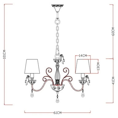 Подвесная люстра Arte Lamp Cherubino A5656LM-6WG