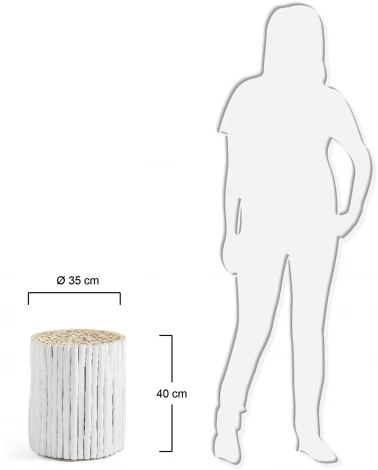 Журнальный стол La Forma (ex Julia Grup) Filip (Белый/ Тик,Дерево)