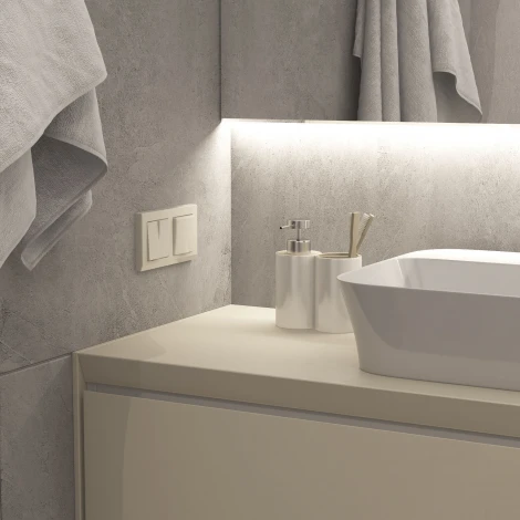 Выключатель двухклавишный (айвори матовый) Werkel W1120062 (a059280)