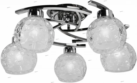 Потолочная люстра IDLamp Elezaveta 875/5PF-Darkchrome