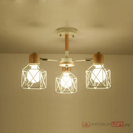 Потолочная люстра на штанге Corf B3 White 3 Lamps ImperiumLoft Corf-B01 (189478-26) (220V)