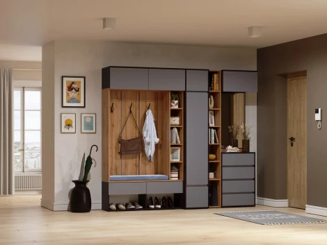 Шкаф Роут (Роут венге / графит софт) Woodville арт.593721