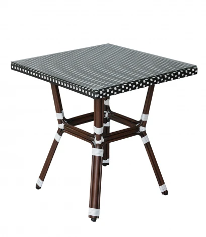 "Кабри" плетеный стол из искусственного ротанга, цвет черно-белый 4SIS ZF2103T Black