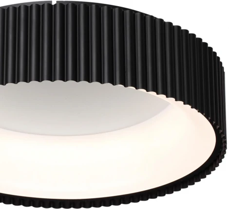 Потолочный светильник круглый Sonex Sharmel 7712/56L металл/акрил/белый/черный LED 56Вт 3000-6500К D460 IP20 пульт ДУ (220V, круглые)