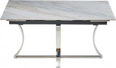 Стол обеденный IST-CASA Тренди Рэк DT2889, 150(200)*90*75 см, белый мрамор