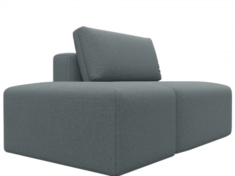 Модули диван и пуф Лига-060 НПБ (ЛДСП,Брус,Фанера,Рогожка/Серый) Лига Диванов 129740