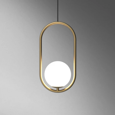 Подвесной светильник Matthew Mccormick Hoop 40 Gold Mila Pendant ImperiumLoft Hoop-B01 (109503-22) (220V, на проводе, шар)