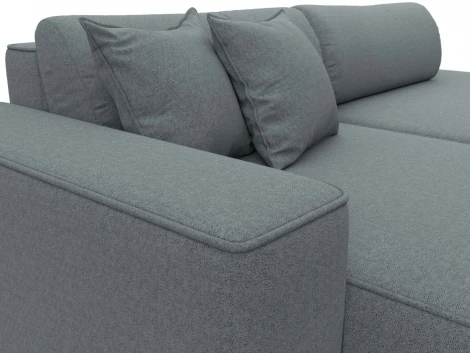 Диван угловой Лига-065 БП угол левый (ДСП,Рогожка/Серый) Лига Диванов 134785L