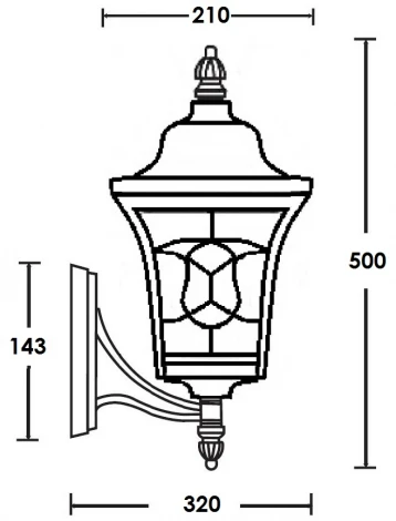 Настенный фонарь уличный VENECIA 2L 91801L/04 Bl Oasis Light (220V, фонарь, IP44)