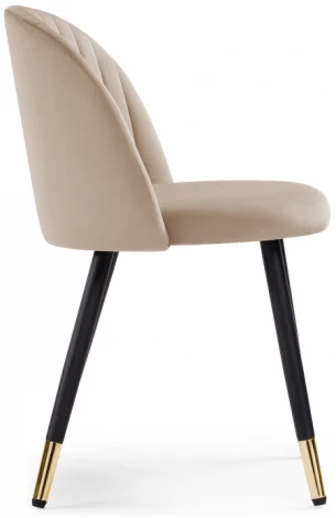 Стул Woodville на металлокаркасе Gabi dark beige / black / gold 15380