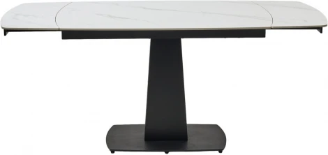 Стол M-City BALDE 140 MATT WHITE MARBLE SOLID CERAMIC / BLACK