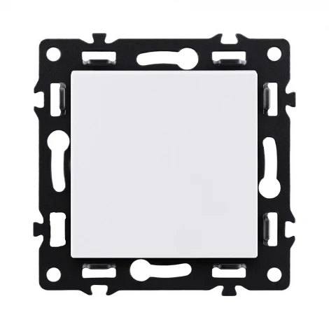 Выключатель 1-клавишный перекрестный 10А/250В белый Kollinger Asthetik AS-003WH