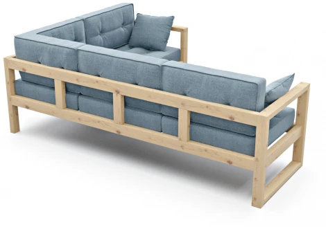 Диван Arsko Астер У сосна голубая рогожка